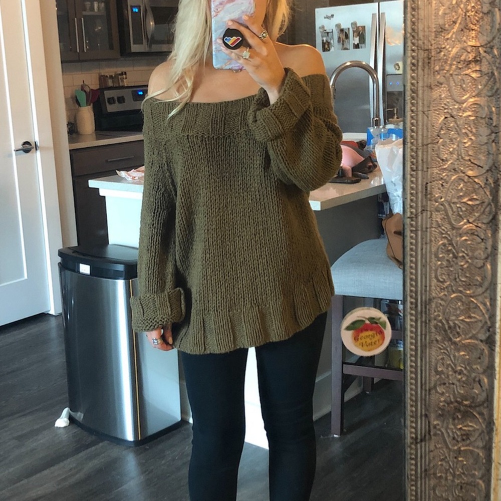 Free people off the shoulder sweater